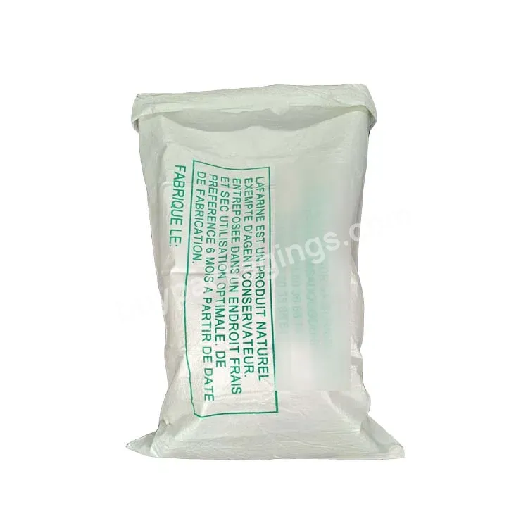 White Woven Bag Pp Woven Rice Bag For 25kg 50kg 100kg Packaging