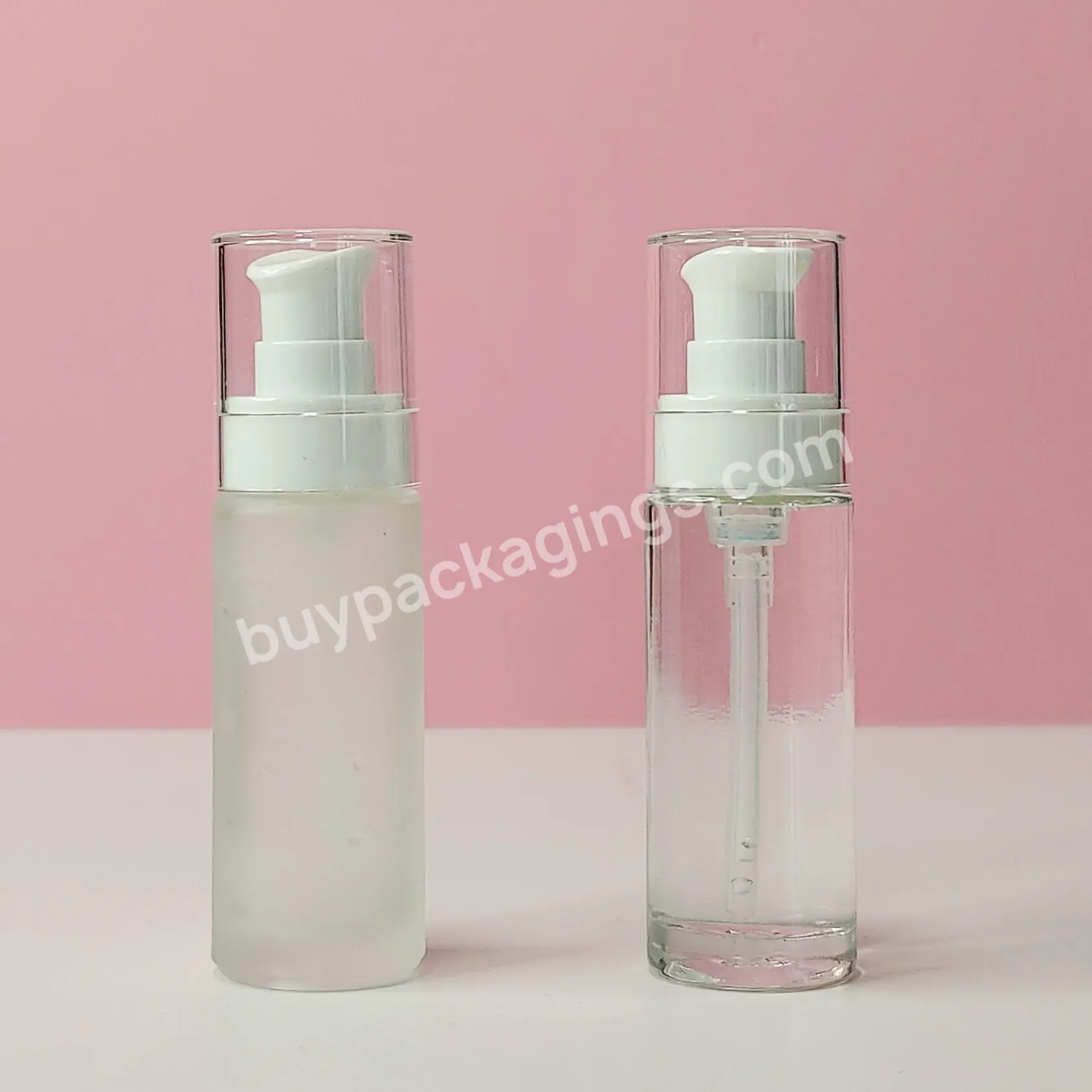 Whole Sale 15ml 20ml 30ml Liquid Foundation Container Forested Clear High Quality Cosmetic Glass Bottle