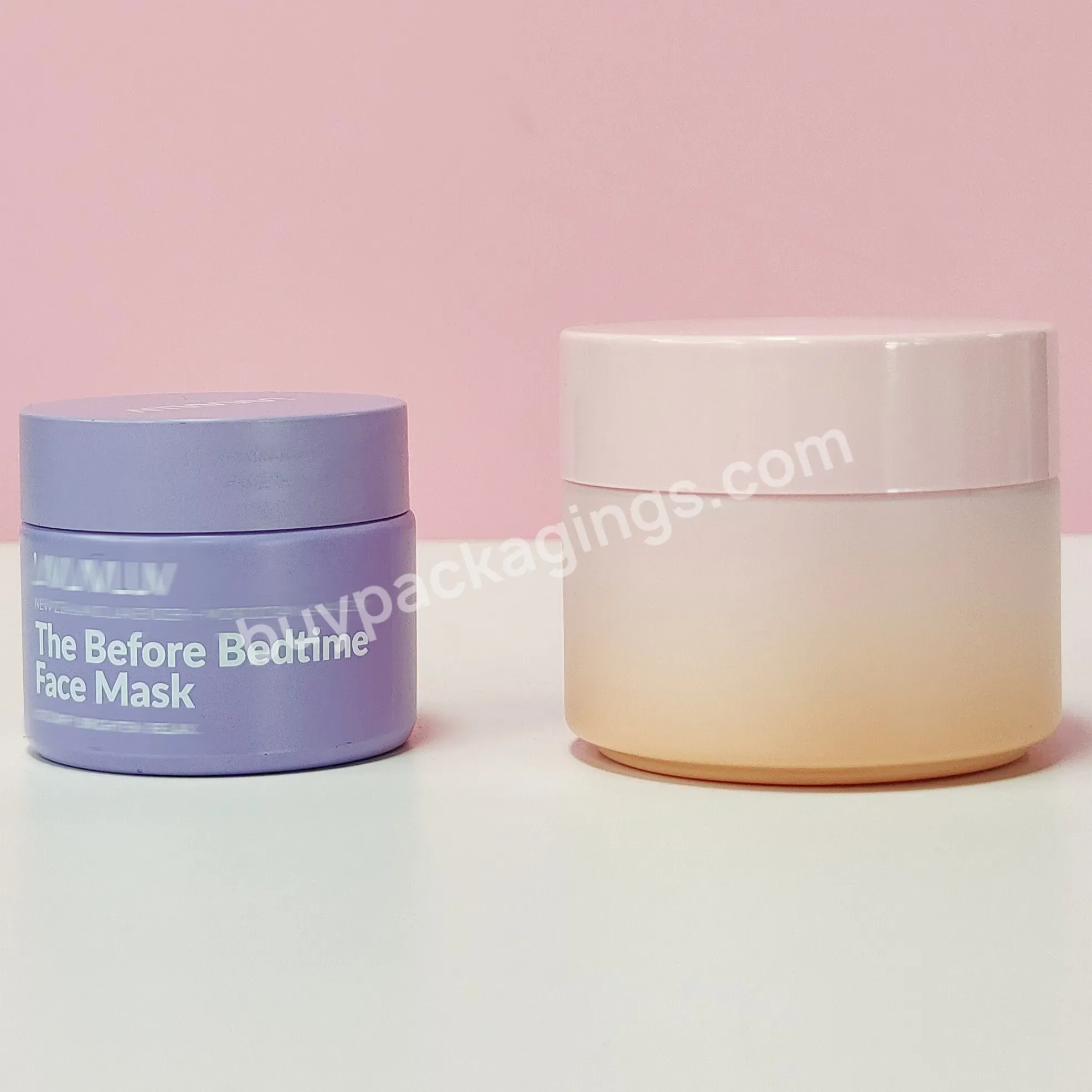 Whole Sale Cosmetic Packaging 30g 50g Forested Pink Opal White Porcelain Glass Cosmetic Cream Jar