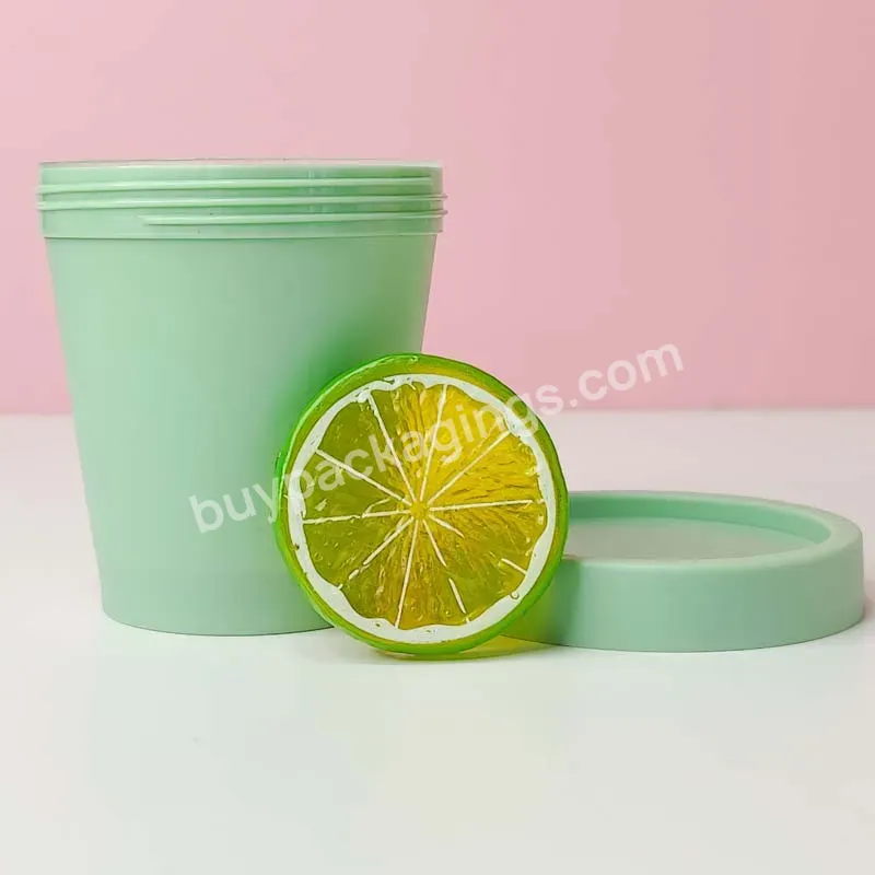 Whole Sale Custom Logo Body Butter Scrub Food Grade Ice Cream Container 50g 100g 200g 250g Plastic Jar