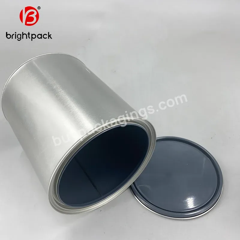 Wholesale 1 Pint/1 Quart/1 Gallon Round Metal Tinplate Cans With Triple Tight Lid For Paint