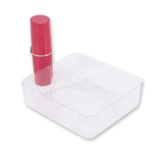 Wholesale 10 Ml Clear Pvc Tray Cosmetic Packaging Toothpaste Lipstick Clam Shell Plastic Insert Tray