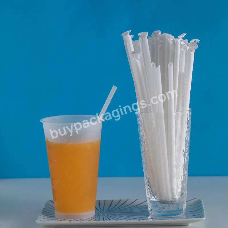 Wholesale 100% Compostable Biodegradable Drinking Straws PLA  Caliber 6mm 11mm Drinking Straw