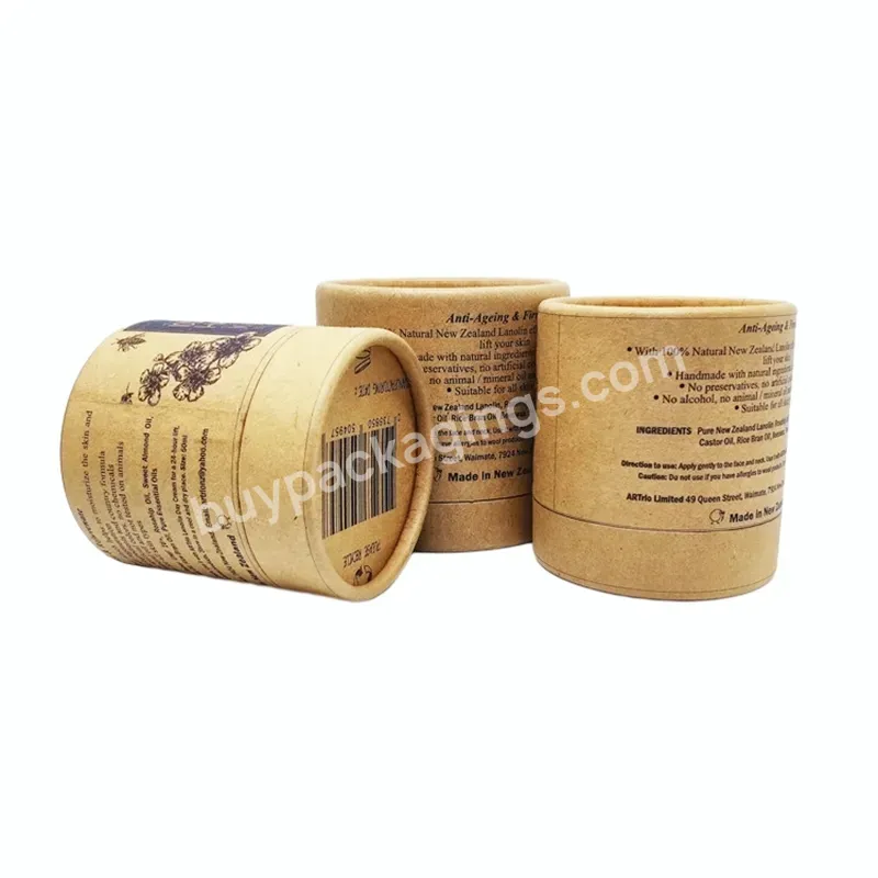 Wholesale 100% Recycled Material Tea Paper Tubes Recycled Food Grade Coffee Kraft Packaging Cylinder Box Paper Tube