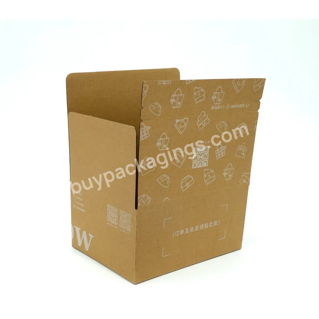 Wholesale 1000pcs Custom Printed Mailer Box Recycled Kraft Folding Corrugated Shipping Box
