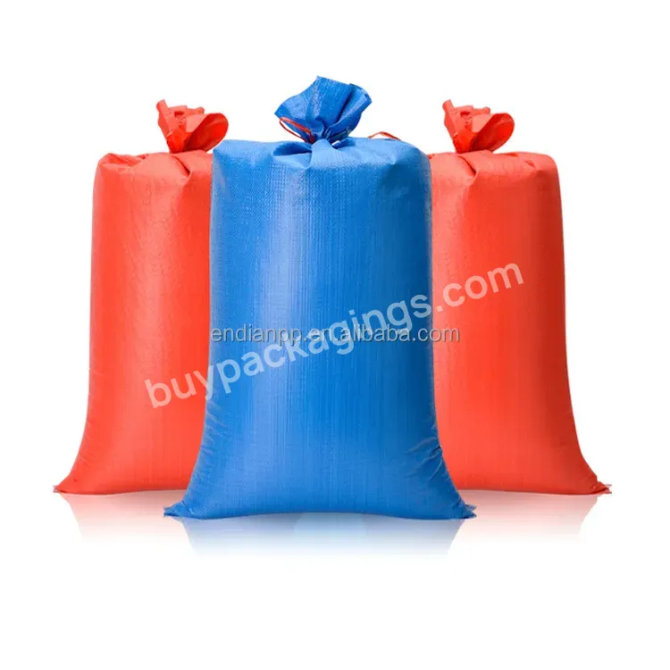 Wholesale 100cm Blue Red Color Bag Polypropylene Sack 25kg 50kg Pp Woven Bags