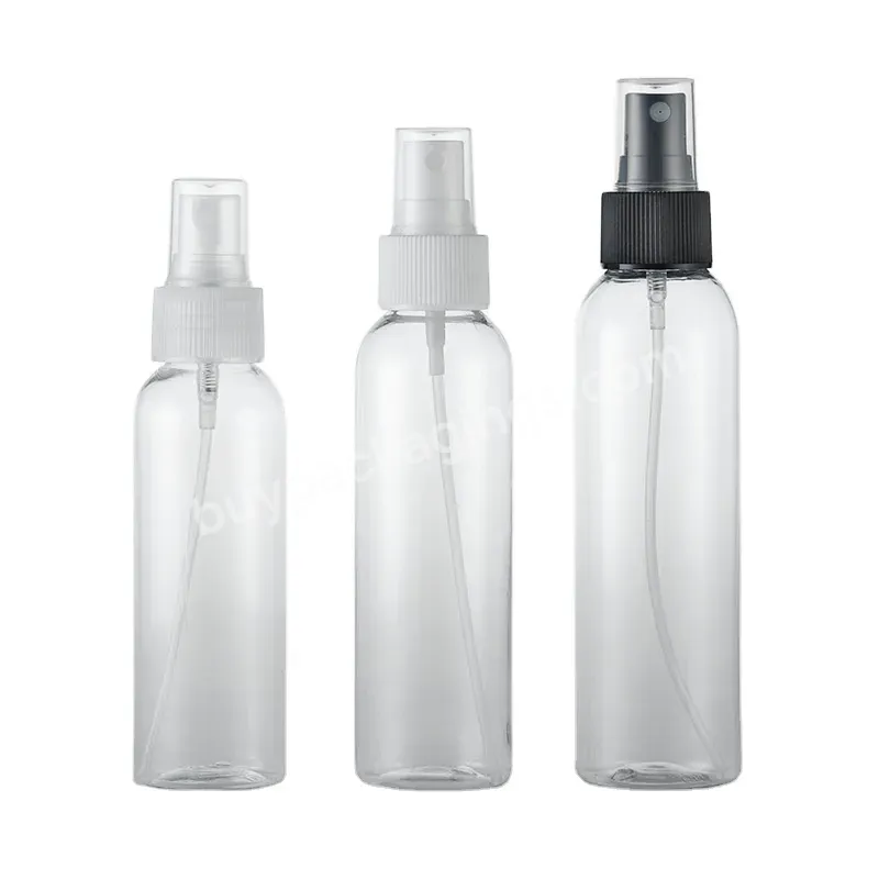 Wholesale 100ml 200ml Frosted Clear Cosmetic Spray Cap Packaging Plastic Bottle