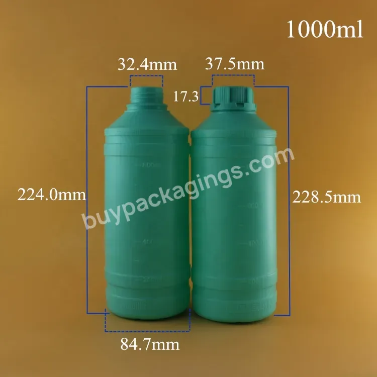 Wholesale 100ml 250ml 500ml 1000ml Empty Liquid Fertilizer Hdpe Plastic Bottle 1l Plastic Chemical Bottle