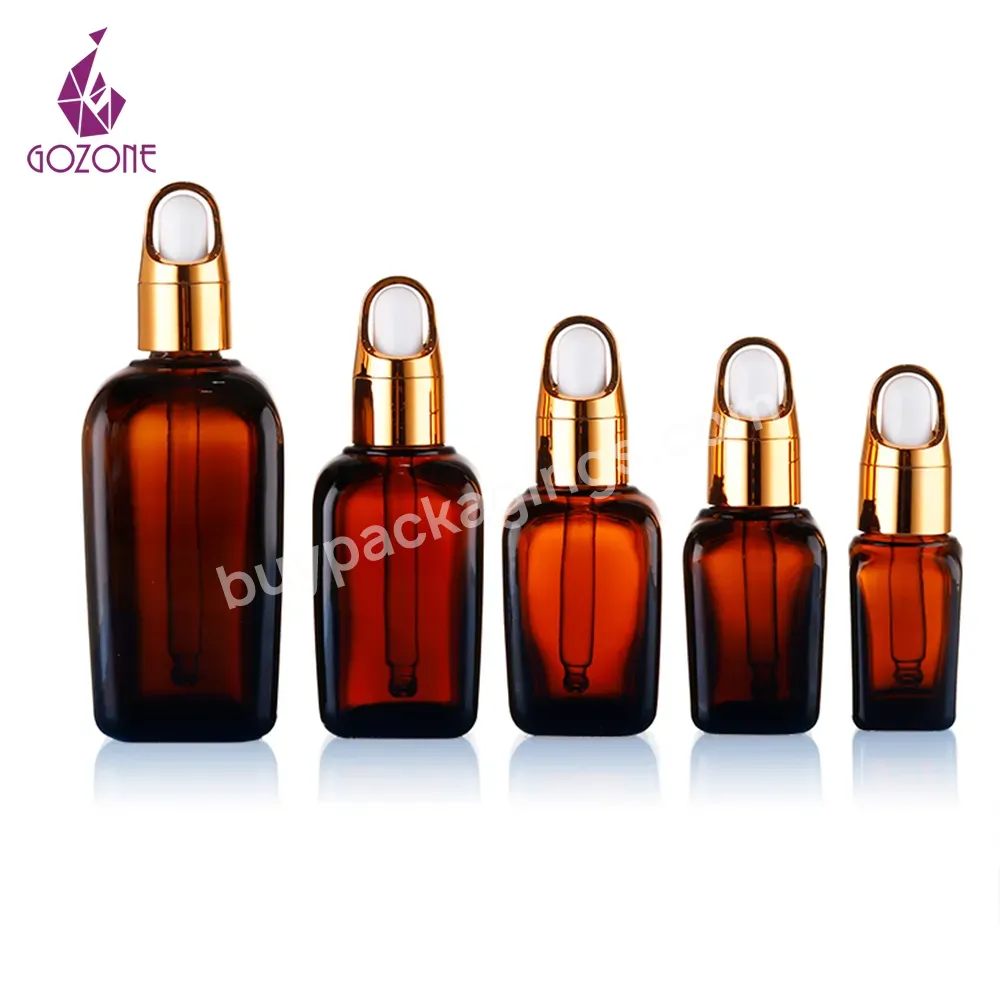 Wholesale 100ml Glass Bottles Dropper Square For Luxury Cosmetic Packaging