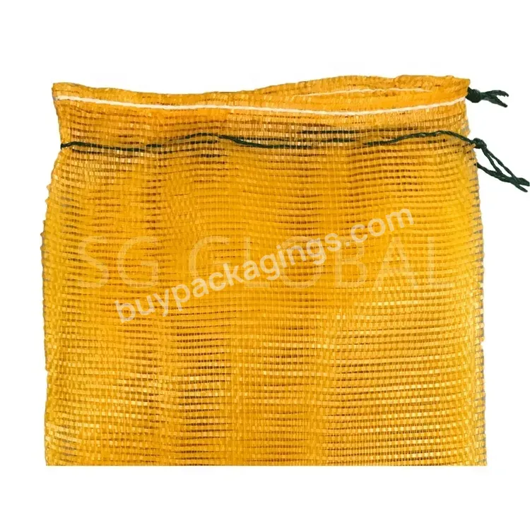 Wholesale 10kg 25kg 50kg Pp Leno Mesh Net Bag For Fruit Vegetable Potato Packing