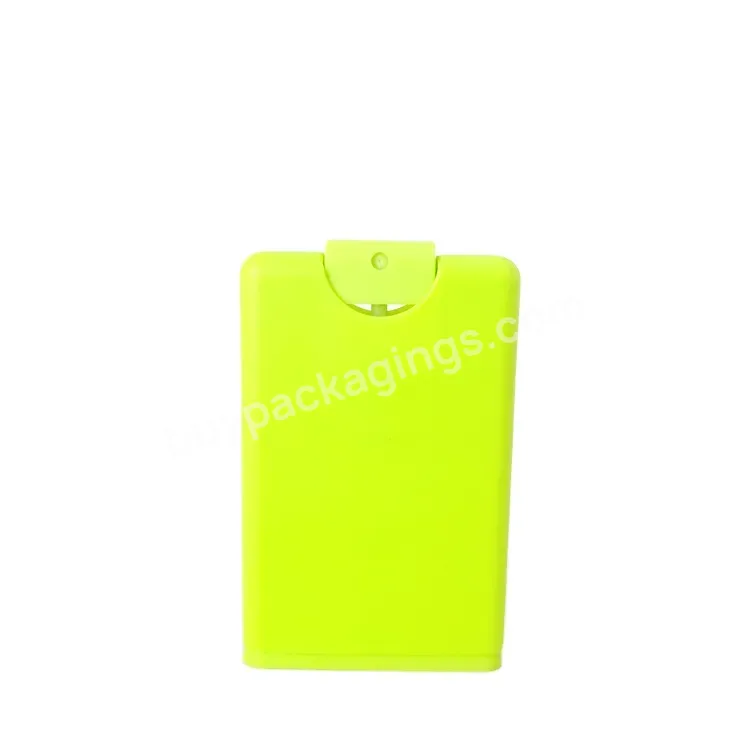 Wholesale 10ml 20ml Green Plastic Credit Card Flat Pocket Perfume Spray Bottle