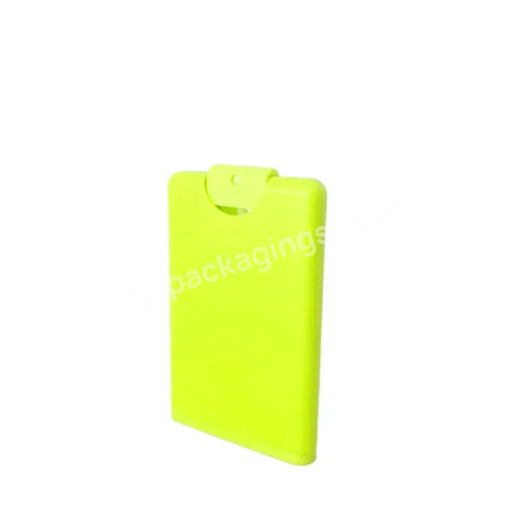 Wholesale 10ml 20ml Green Plastic Credit Card Flat Pocket Perfume Spray Bottle