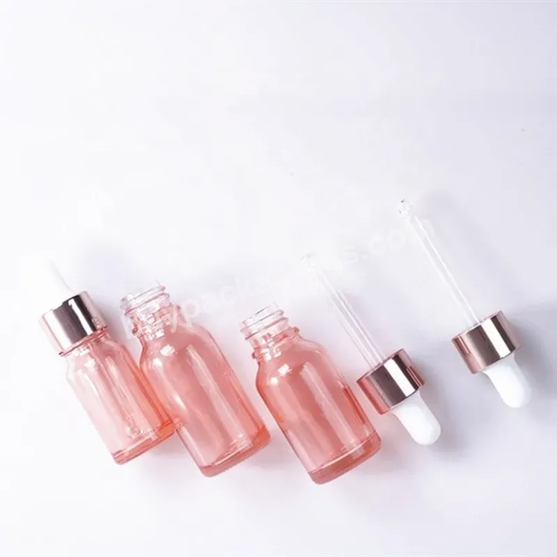 Wholesale 10ml 20ml Rose Gold Dropper Bottle 30ml 50ml 100ml Empty Glass Essential Oil Bottles With Dropper