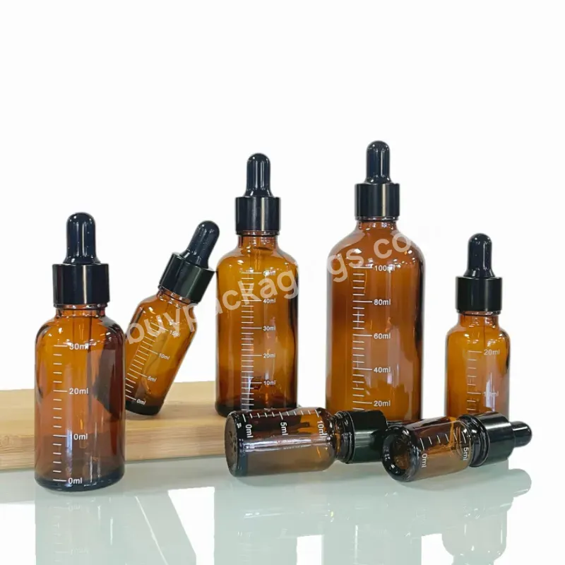 Wholesale 10ml 30ml 50ml Glass Dropper Bottle Amber Essential Oil Bottle Glass Dropper 1oz Tincture Bottle