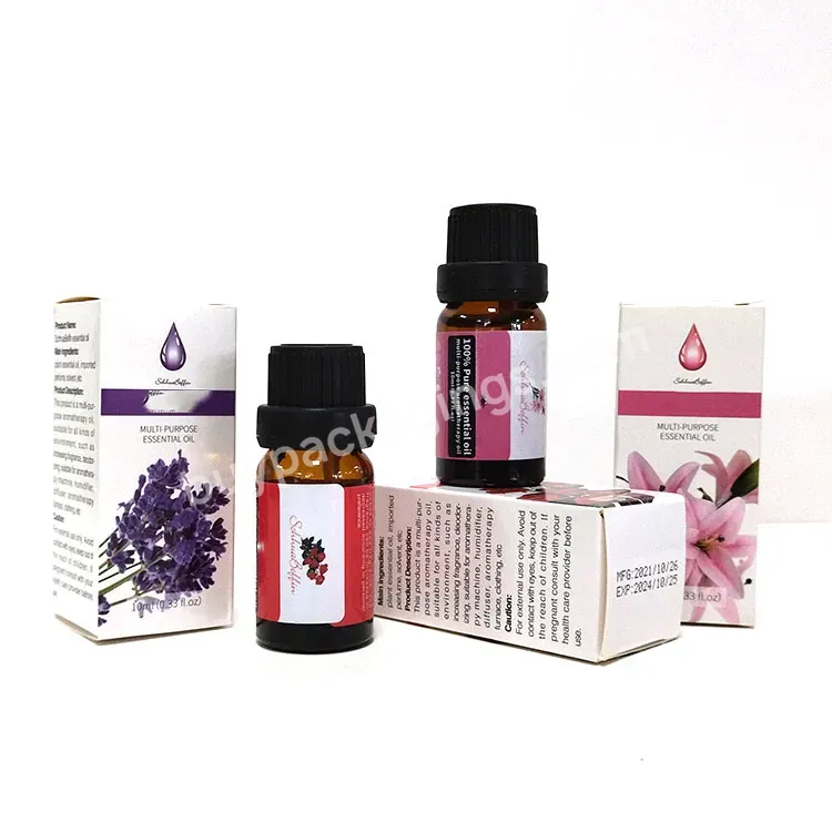 Wholesale 10ml 30ml 50ml Glass Dropper Bottle With Box Amber Essential Oil Bottle Glass Dropper 1oz Tincture Bottle