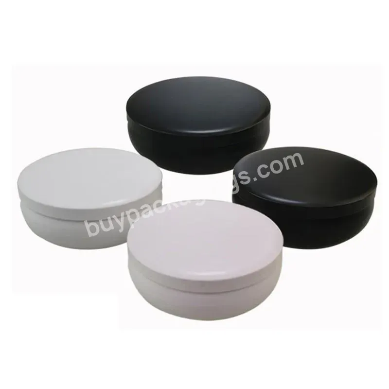 Wholesale 10oz Candle Tins Black White Round Container Diy Making Empty Storage