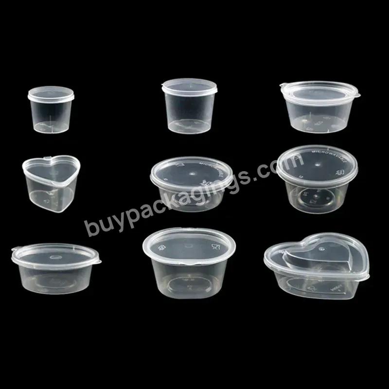 Wholesale 12 3 4 Oz Transparent Disposable Plastic Pp Bento Dipping Soy Sauce Cup With Lid - Buy Sauce Cup,Plastic Sauce Cup,Disposable Sauce Cup.