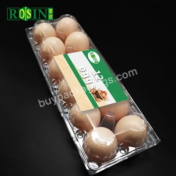 Wholesale 12 Holes High Quality Pet Clamshell Plastic Blister Quail Egg Tray Supplier