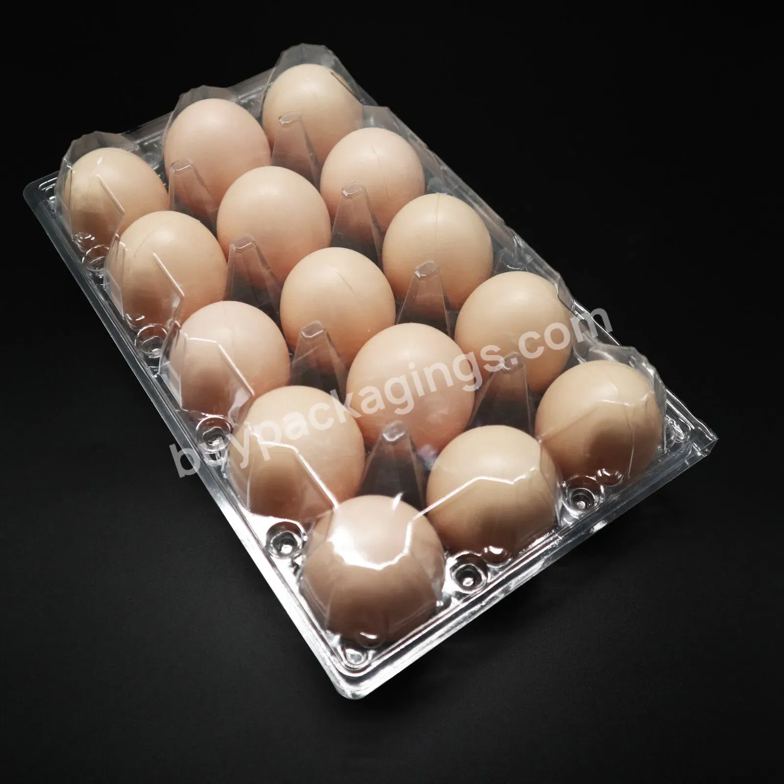 Wholesale 15 Holes Plastic Egg Tray Container Disposable Clear Plastic Blister Quail Egg Packing Tray