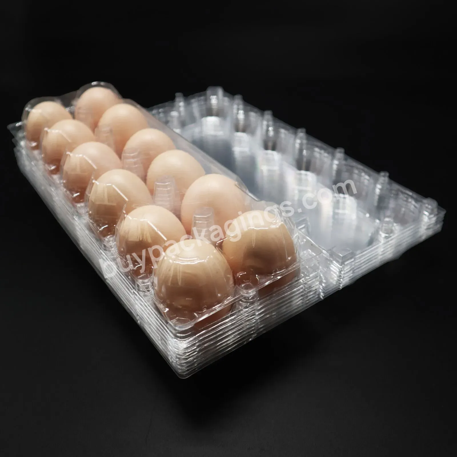 Wholesale 15 Holes Plastic Egg Tray Container Disposable Clear Plastic Blister Quail Egg Packing Tray