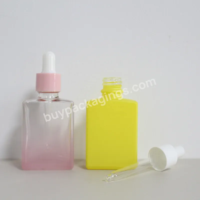 Wholesale 15ml 20ml 30ml 50ml 100ml Custom Essential Oil Bottles Flat Glass Square Dropper Bottle