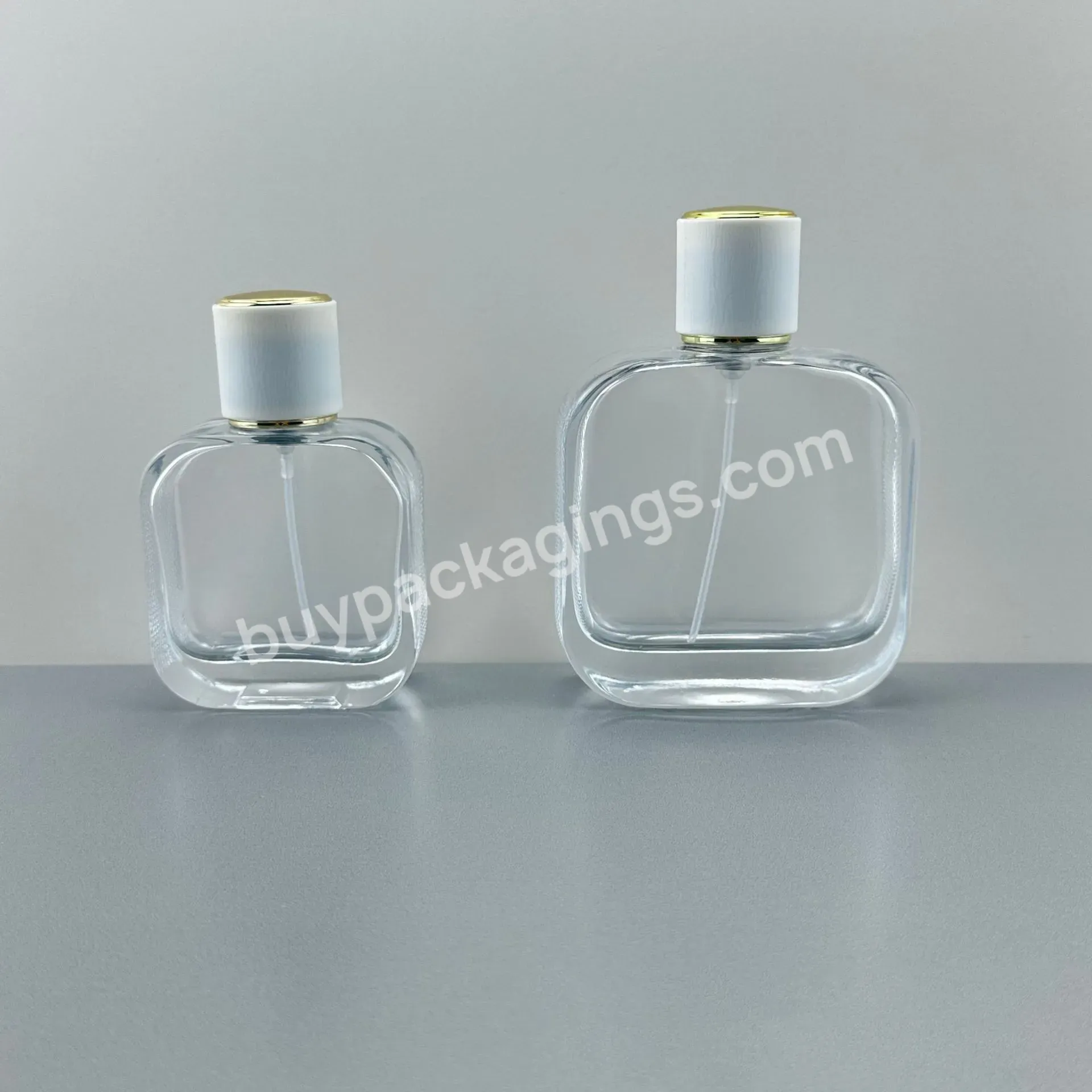 Wholesale 15mm Perfume Bottle Crimper Flat Square Perfume Bottle 30ml 50ml Spray Bottle Cosmetic