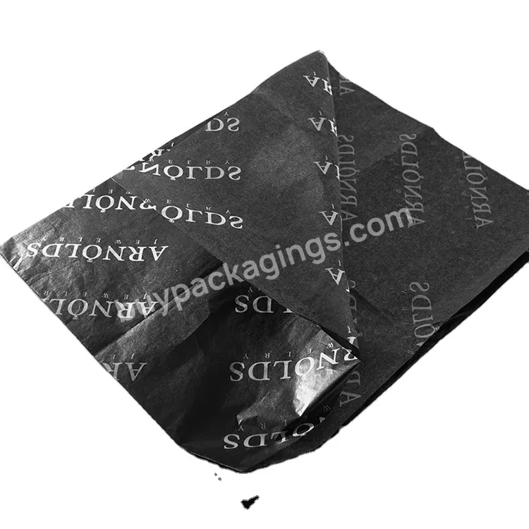 Wholesale 17 Gsm Tissue Paper Packaging Clothes Shoes Custom Logo Tissue Paper Wrapping Black Tissue Paper