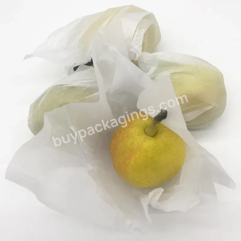 Wholesale 17g Pure White Color Tissue Wrapping Paper For Fruit Packaging