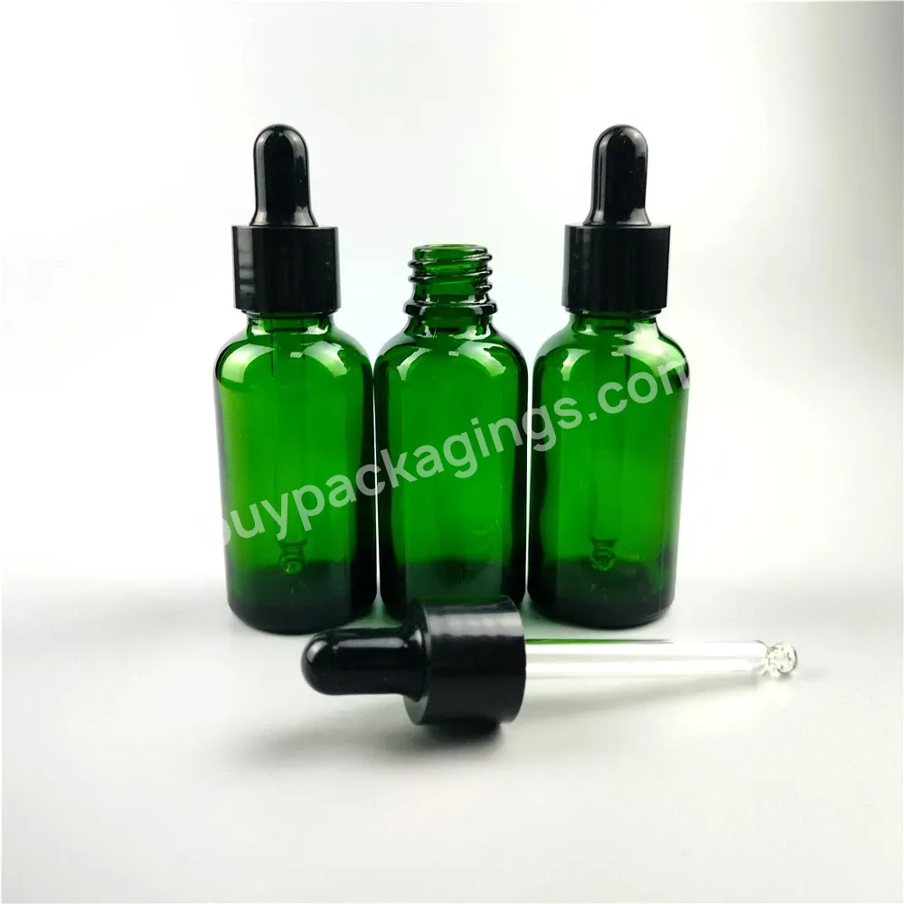 Wholesale 18/410 20/410 Elegant Black Smooth Rubber Head Plastic Cap Glass Dropper Pipettes