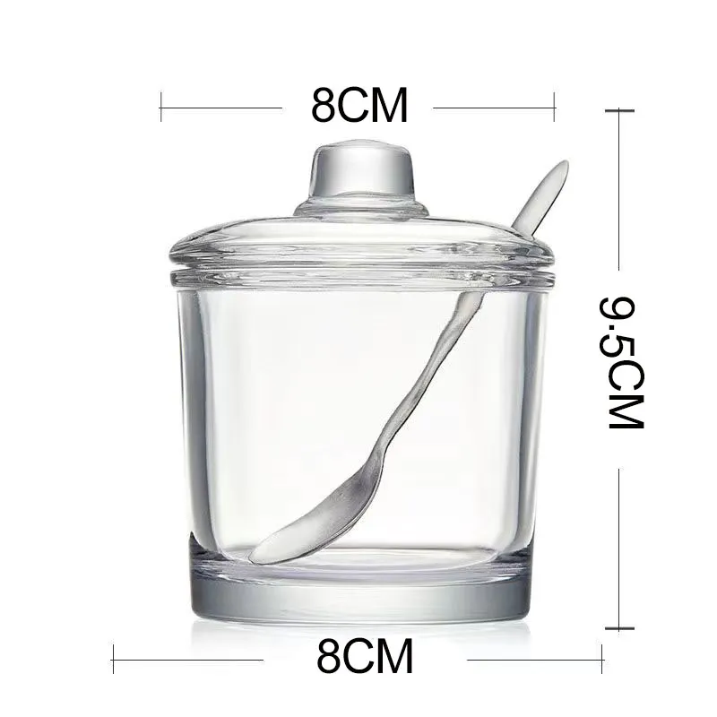 Wholesale 185ml Cheap Glass Spice Jars Empty Round Clear Spice Containers Seasoning Bottle Spice Jars