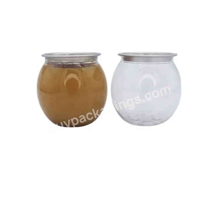 Wholesale 200ml 210ml Plastic Empty Package Milk Tea Bobby Tea Plastic Can With Easy Open Lid