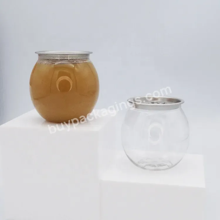 Wholesale 200ml 210ml Plastic Empty Package Milk Tea Bobby Tea Plastic Can With Easy Open Lid