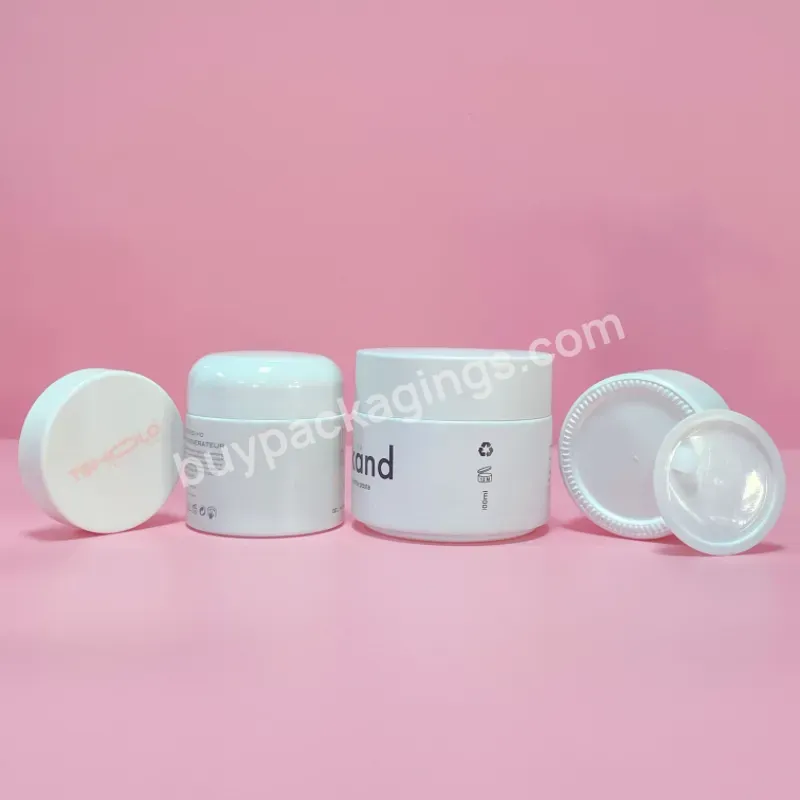 Wholesale 20g 30g 50g Round Eye Cream Body Scrub Lip Balm Container Packaging 50 Ml 1oz White Glass Cosmetic Jars With Lid - Buy White Glass Cosmetic Jars,Empty Glass Cosmetic Jar,Round Cosmetic Cream Jar.