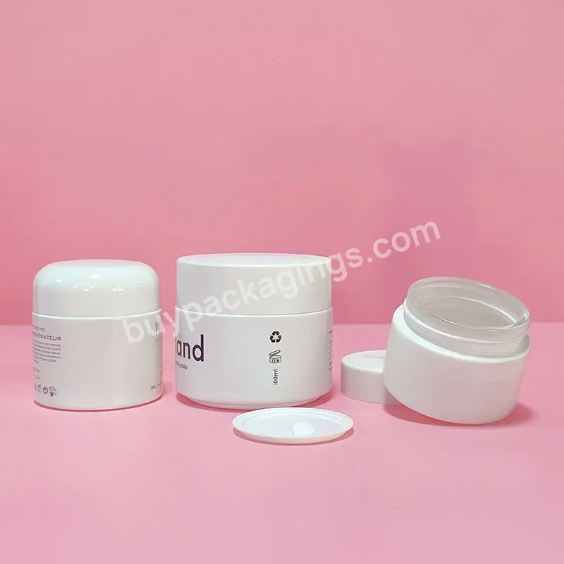 Wholesale 20g 30g 50g Round Eye Cream Body Scrub Lip Balm Container Packaging 50 Ml 1oz White Glass Cosmetic Jars With Lid - Buy White Glass Cosmetic Jars,Empty Glass Cosmetic Jar,Round Cosmetic Cream Jar.