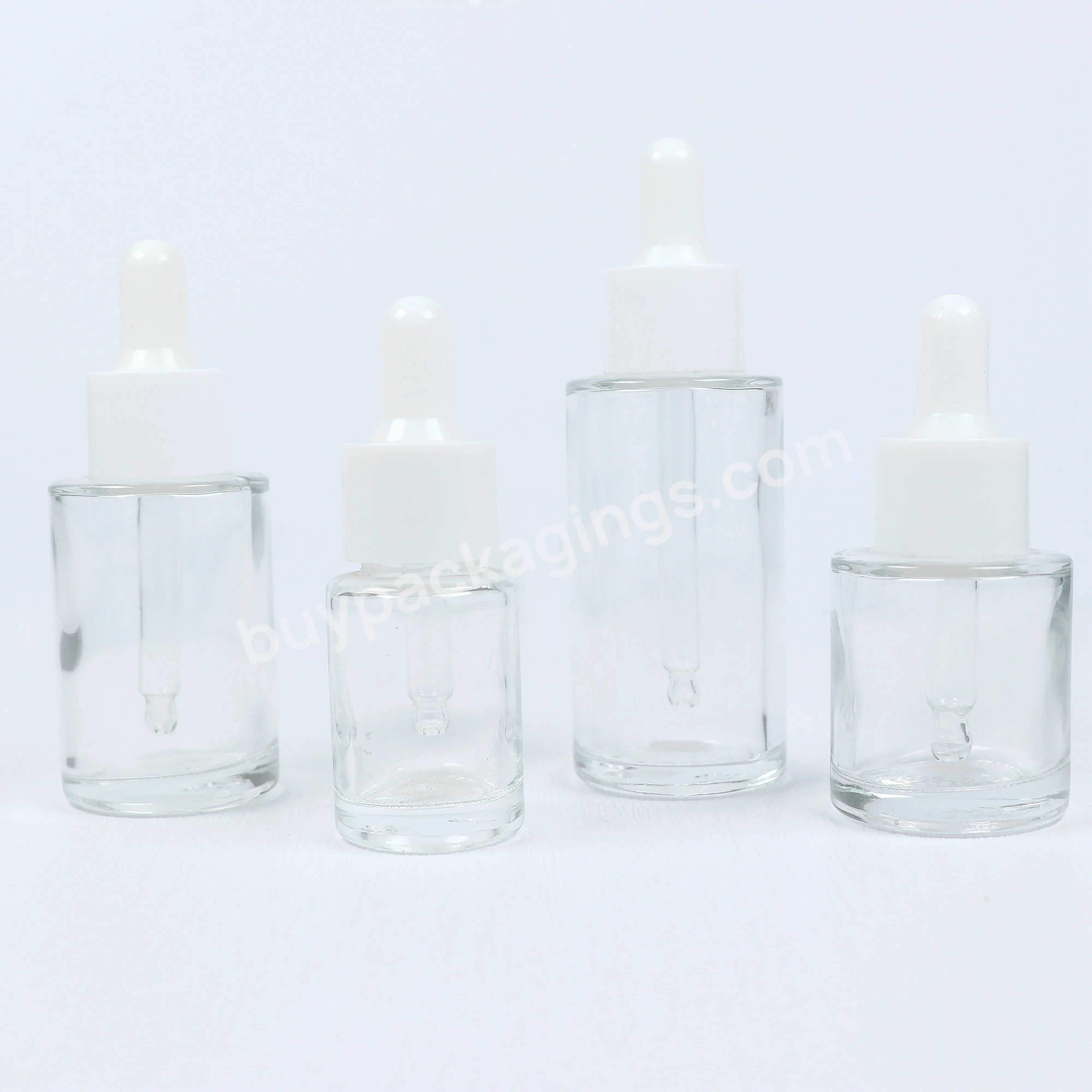 Wholesale 20ml 30ml 50ml Transparent Glass Skincare Packaging Empty Bottles For Body Oil Lotion Glass Dropper Bottles