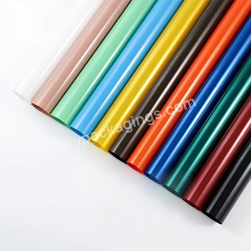 Wholesale 20pcs/pack Colorful Cellophane Transparent Floral Wrapping Paper For Florist Wrapper Flower Shop Supplies