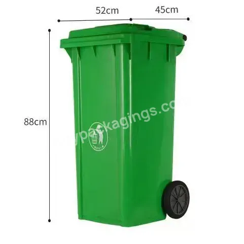 Wholesale 240l Trash Bin 120l Trash Can Outdoor Plastic Green Trash Bins Outdoor With Wheel