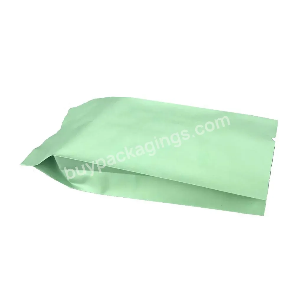 Wholesale 250g 500g Custom Logo Colorful Heat Seal Matte Side Gusset Pouch Aluminum Foil Tea Back Sealed Bag