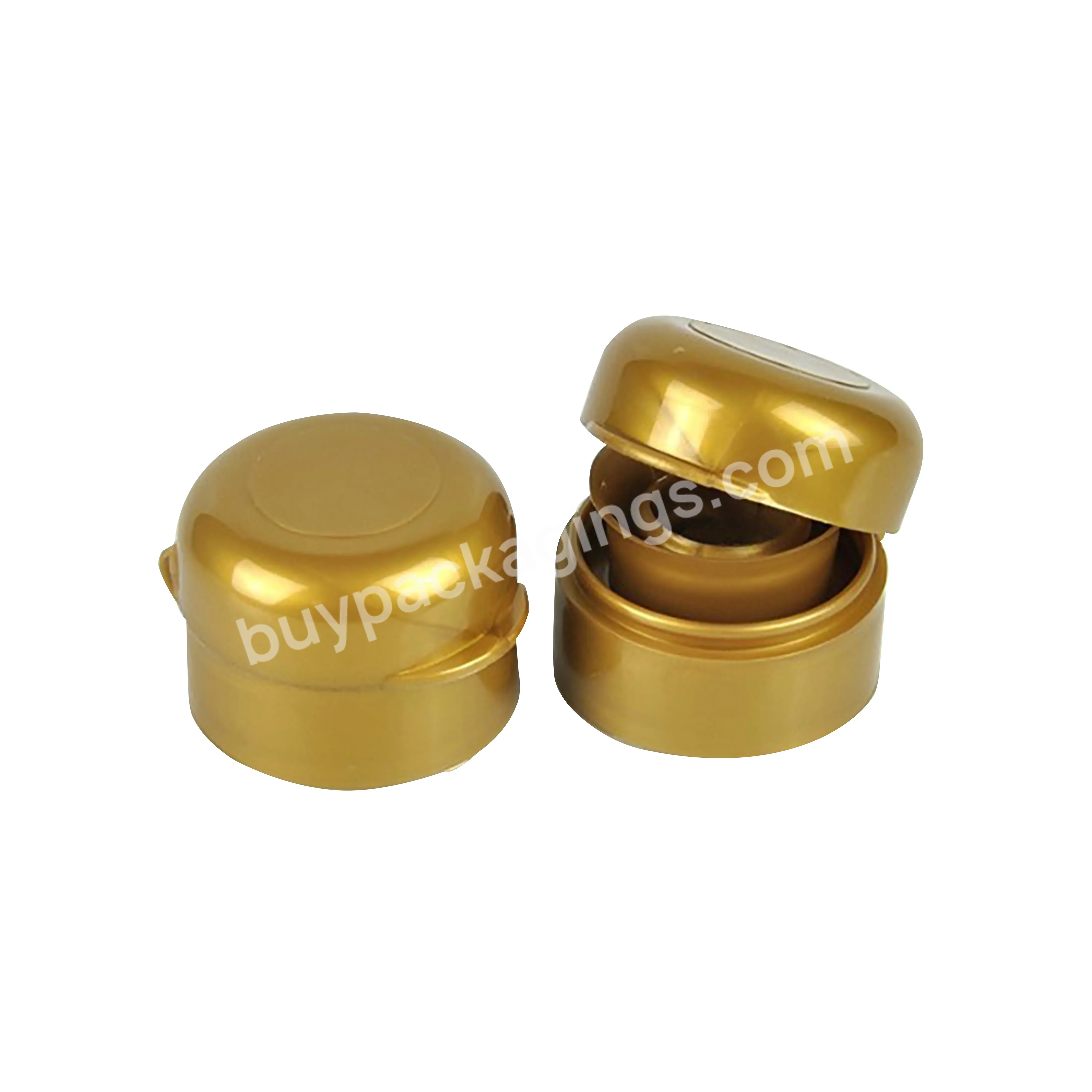 Wholesale 25.4mm Food Grade Round Plastic Cap Yellow Edible Oil Bottle Cap Sesame Oil Flip Top Cap