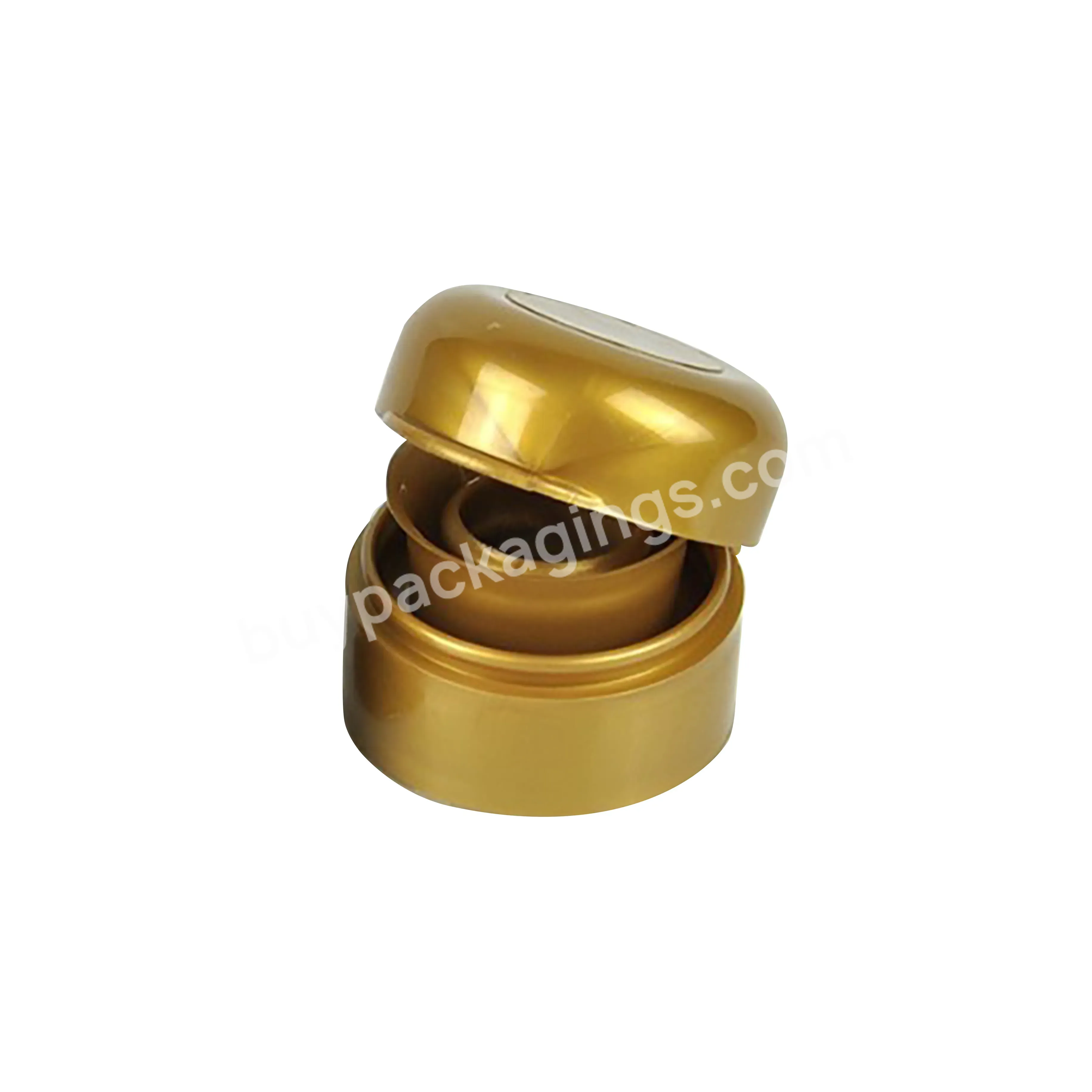 Wholesale 25.4mm Food Grade Round Plastic Cap Yellow Edible Oil Bottle Cap Sesame Oil Flip Top Cap