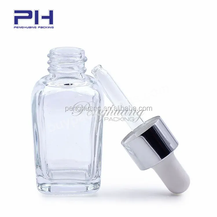 Wholesale 25ml Square Olive Oil Sample Dropper Glass Bottles