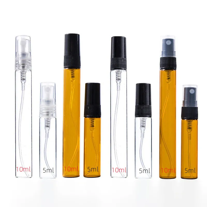 Wholesale 2ml 3ml 5ml 10ml Perfume Travel Pocket Sample Testing Glass Mist Spray Bottle With Logo