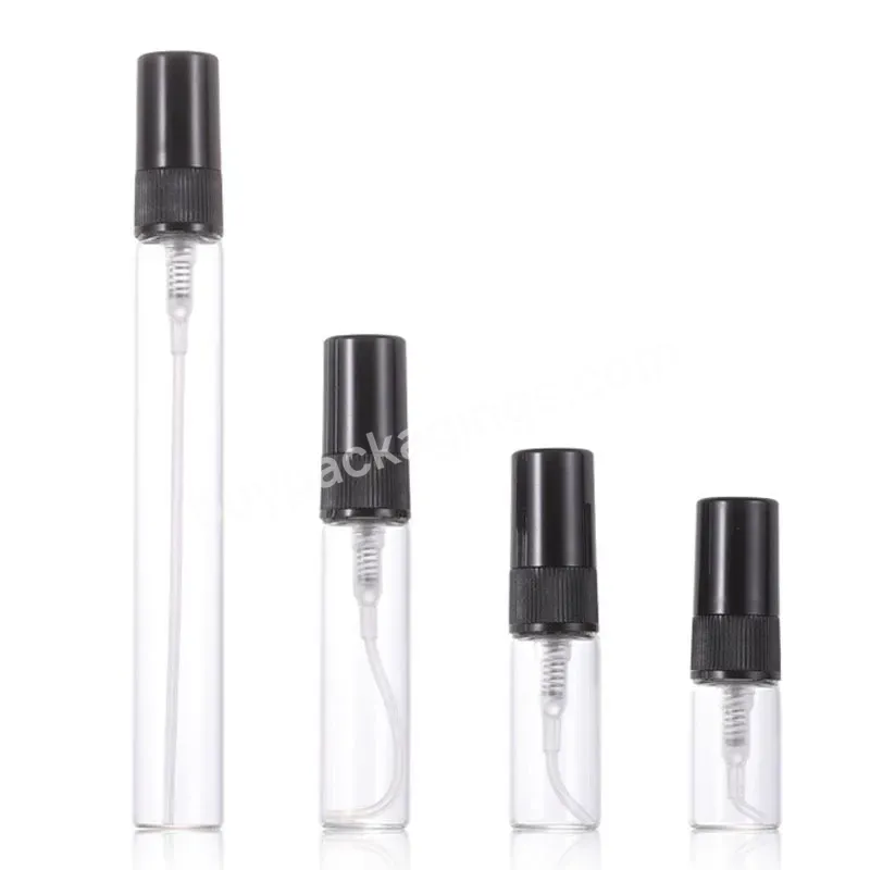 Wholesale 2ml 3ml 5ml 10ml Refilled Empty Amber Brown Transparent Thin Glass Spray Perfume Bottle