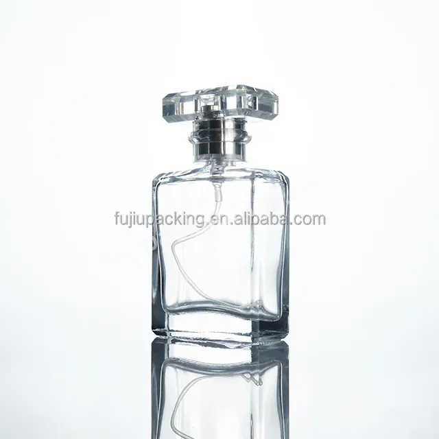 Wholesale 30ml 50 Ml 75ml 100ml Empty Luxury Flat Square Spray Fragrance Parfum Bottle Black Refillable Perfume Glass Bottle