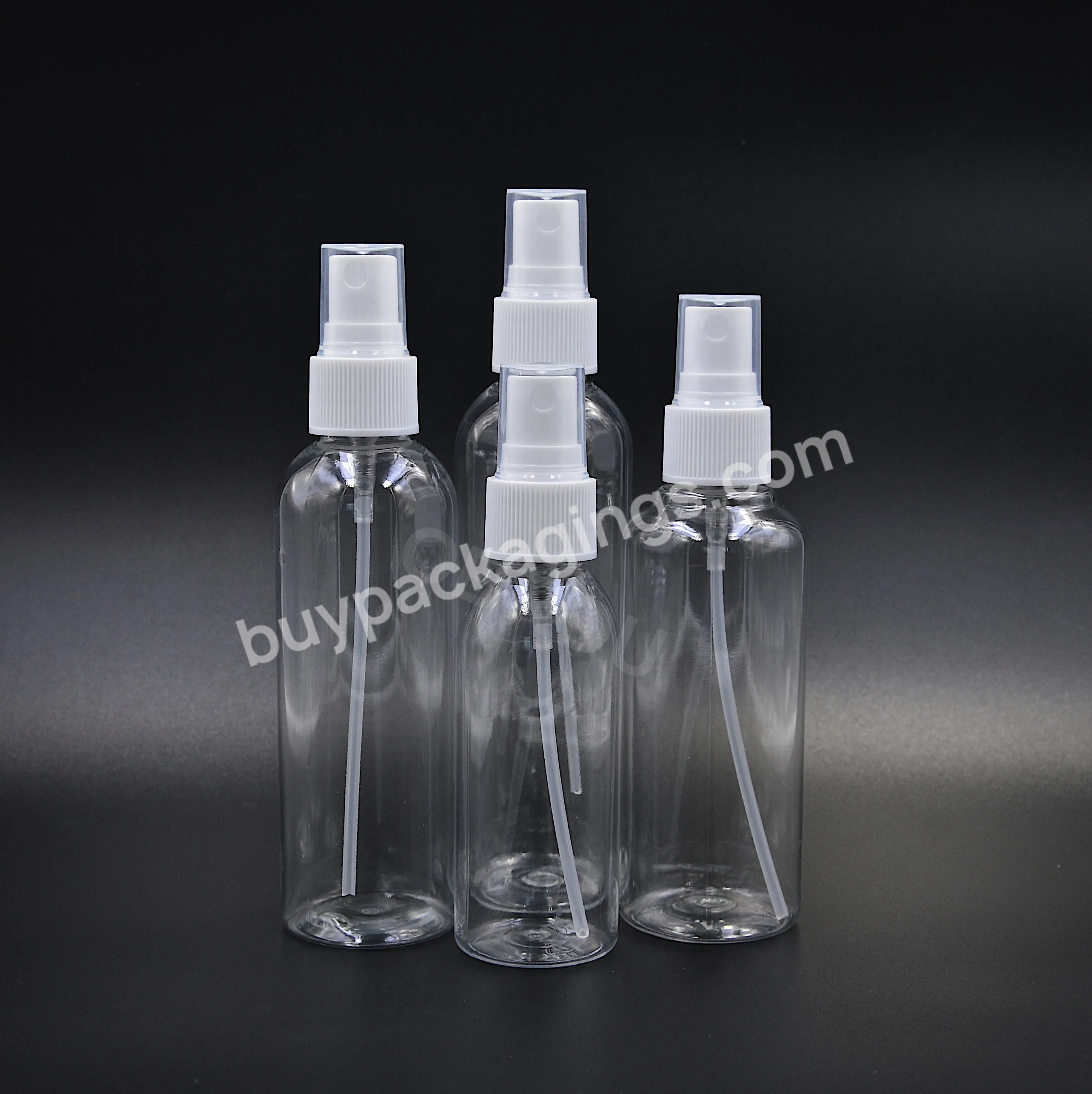 Wholesale 30ml 50ml 60ml 80ml 100ml 120ml Transparent Pet Spray Plastic Bottle For Disinfection