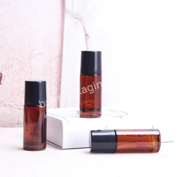 Wholesale 30ml 50ml Amber Clear Transparent Perfume Glass Roll On Roller Antipersprant Deodorant Bottle