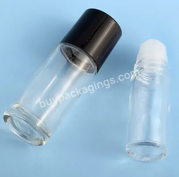 Wholesale 30ml 50ml Clear Transparent Perfume Glass Roll On Roller Bottle