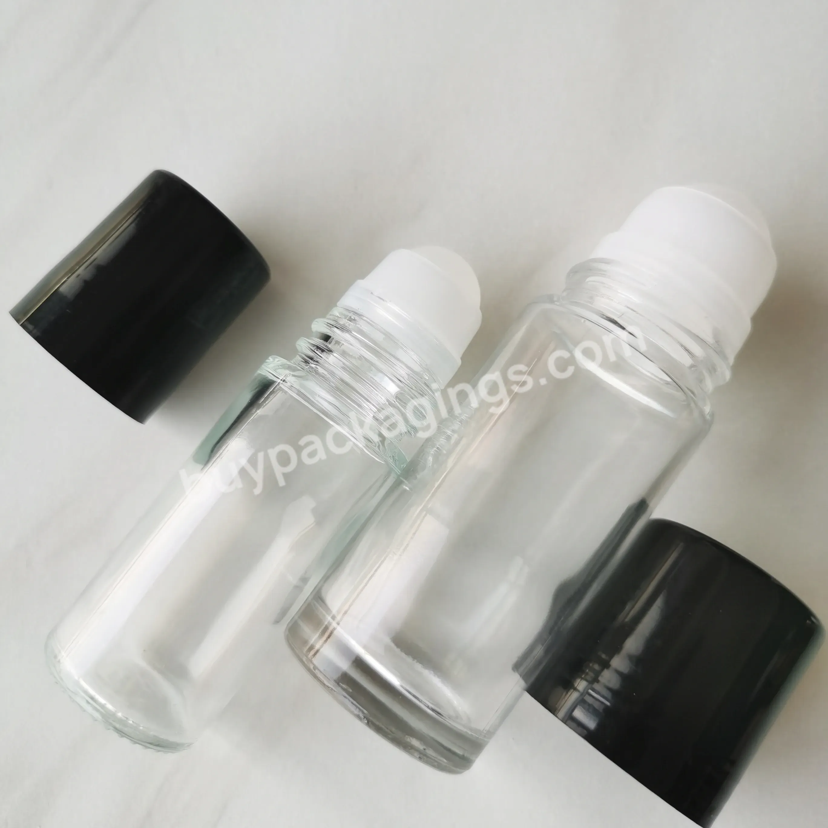 Wholesale 30ml 50ml Clear Transparent Perfume Glass Roll On Roller Bottle