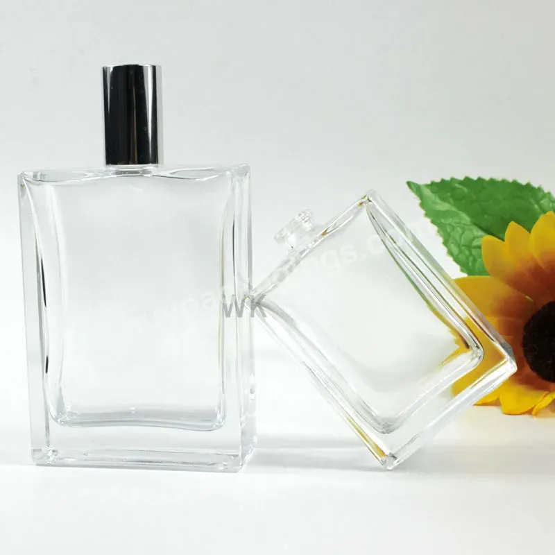 Wholesale 30ml 50ml Empty Luxury Flat Square Spray Fragrance Parfum Bottle Refillable Perfume Glass Bottle