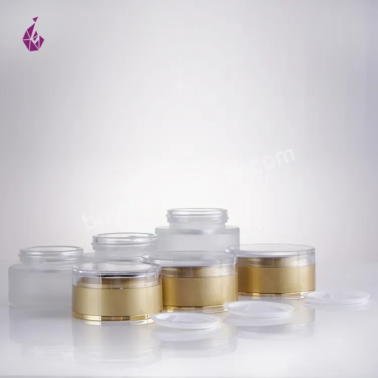 Wholesale 30ml Luxury Storage Airtight Lotion Containers Cream Wide Mouth Packing Glass Jars